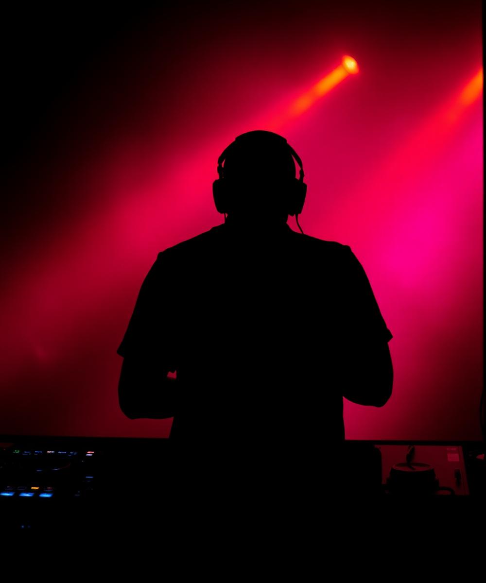 DJ Migue en la cabina durante la fiesta